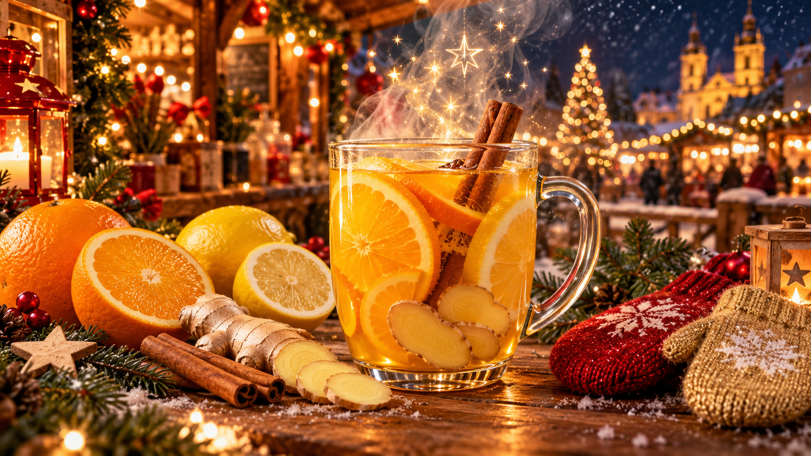 Forró citrusos gyömbérital fahéjjal